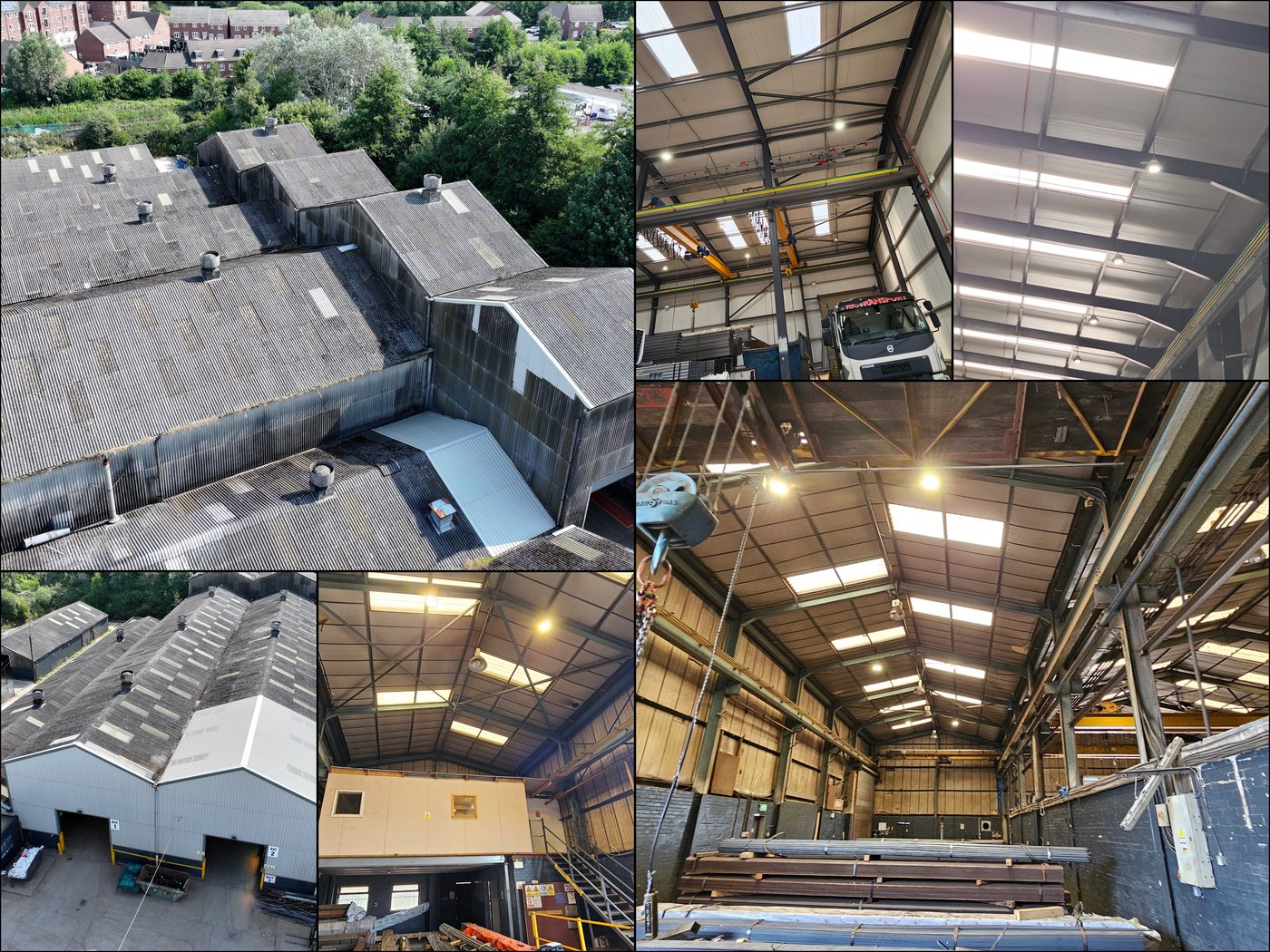 Composite of structural assessment outputs Solar Surveys produces to satisfy commercial solar insurance underwriting requirements.
