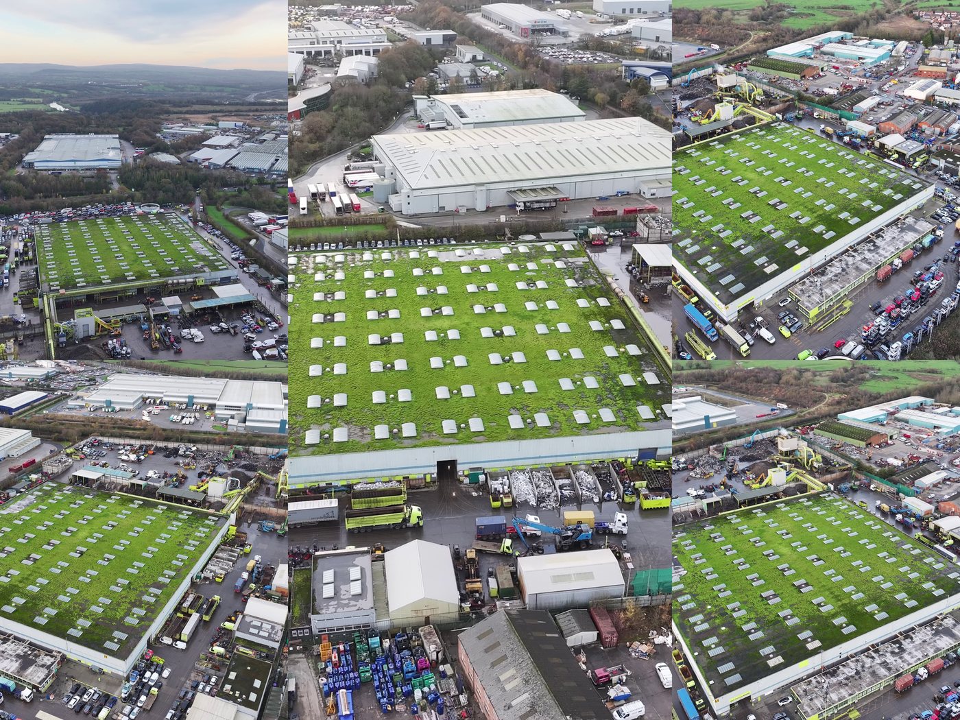 Composite of flat roof structural assessments Solar Surveys delivers for ballasted, mechanically fixed and adhered solar PV systems.