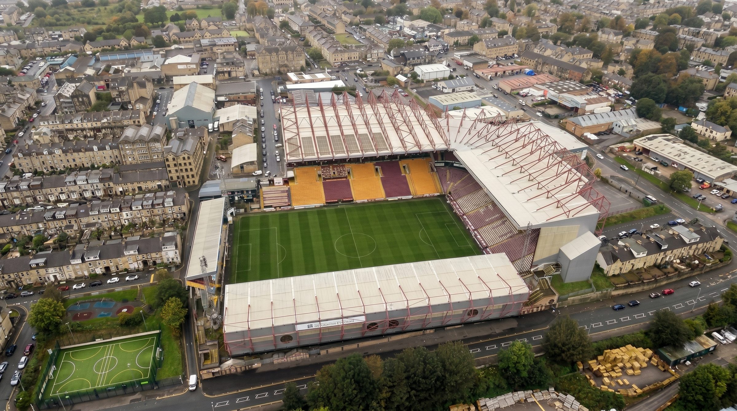 High-resolution drone aerial of long-span stadium roof: structural and condition assessment via UAS without scaffold or rope access